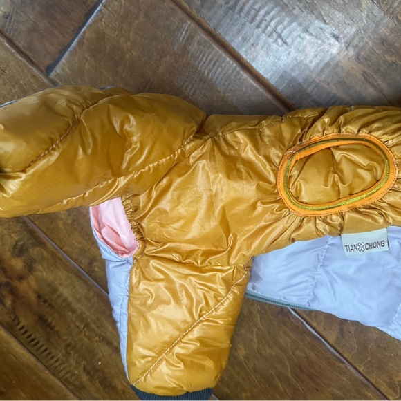 Ruffwear Yellow and Silver Dog Winter Jacket - Picture 3 of 6